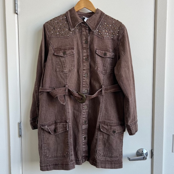 Belted Denim Dress DG2 by Diane Gilman Size XL - Picture 3 of 13